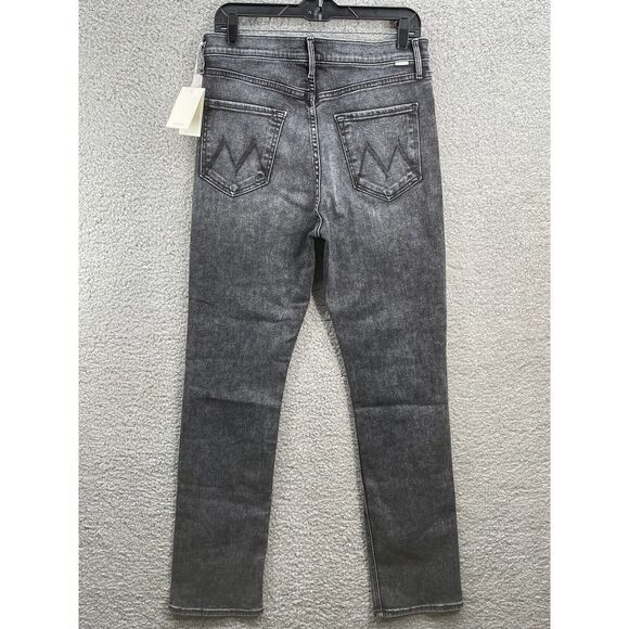 Mother The Pixie Dazzler Skimp Size 32 High Rise Striaght Leg Jeans Train Stop - Picture 5 of 12